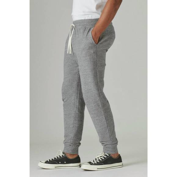 NEW LUCKY BRAND sueded terry joggers in heather grey - Picture 5 of 7